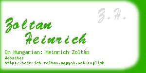zoltan heinrich business card